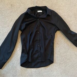 Black button down shirt
